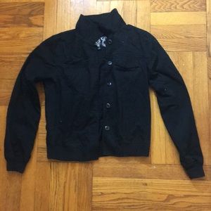 volcom members only trucker jacket black M